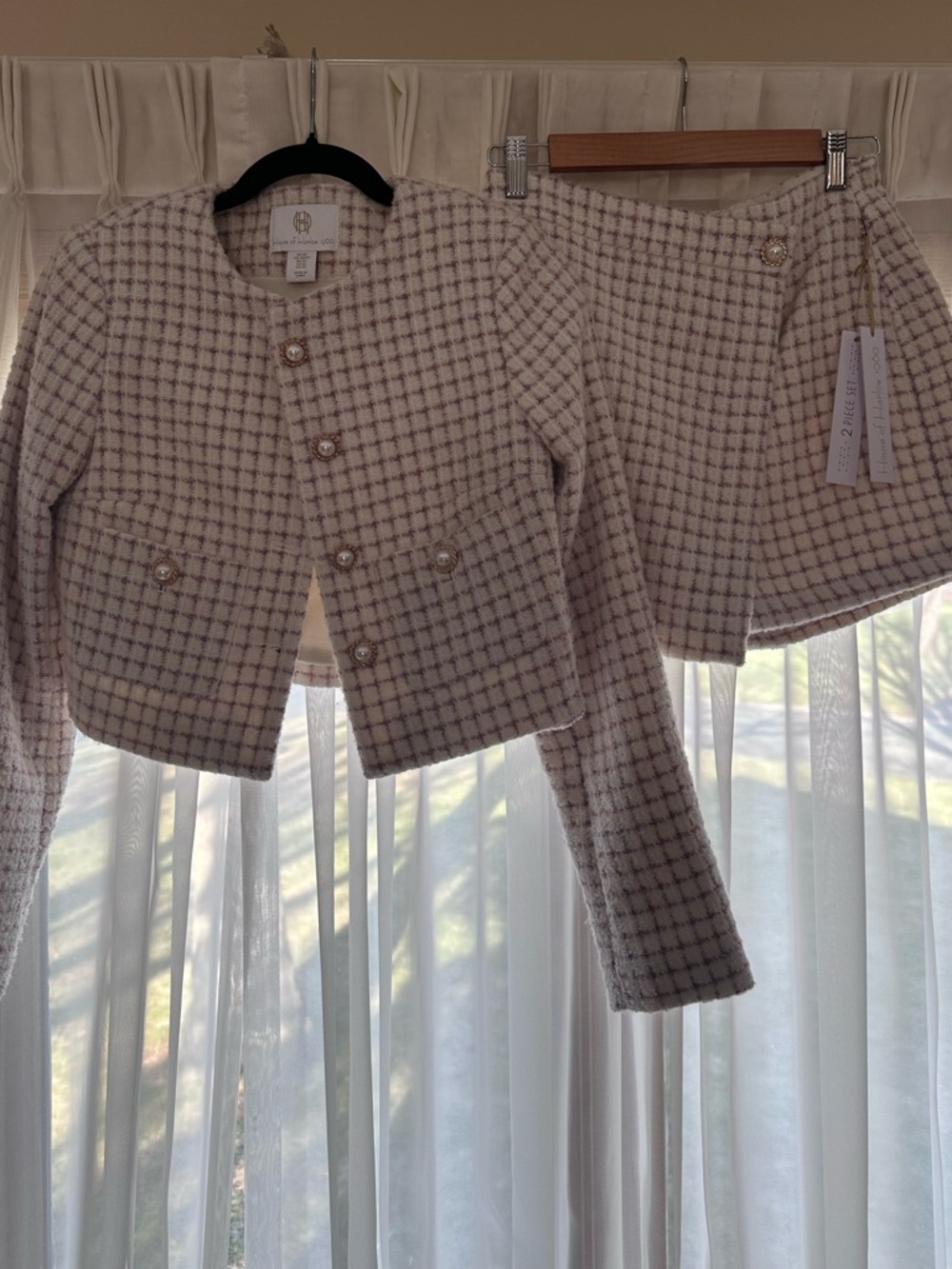 NWT House of Harlow 1960 Tweed Jacket & Skirt 2 Piece Set